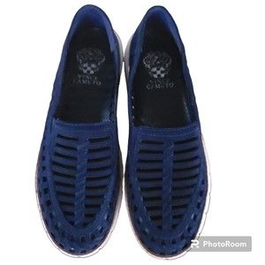 VINCE CAMUTO Women's SZ 8.5 M Deep Blue Romeena Cutout Platform Slip on Sneakers